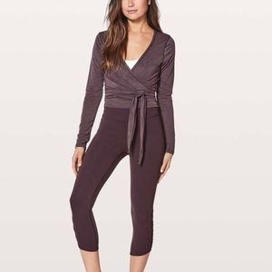 LULULEMON Tied To It Wrap Black Cherry Sz 10 NWOT